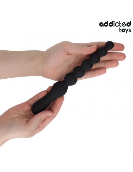 ADDICTED TOYS - Dvigubas analinis masažuoklis, silikoninis, 24 cm