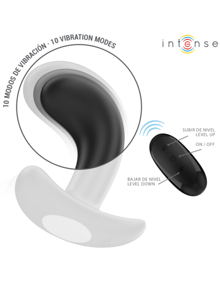 INTENSE - CHANDLER ANALINIS KOLBAS 10 VIBRACIJŲ JUODAS NUOTOLINIO VALDYMO PULTAS