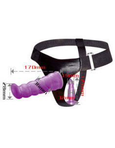 BAILE - LILAC FEMALE ANAL AND VAGINAL HARNESS GPOINT 17 CM 2