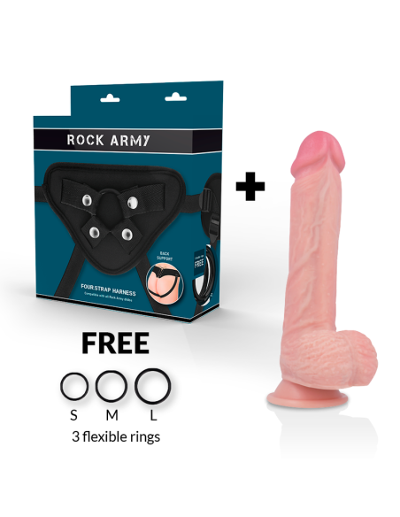 ROCKARMY - SKYSTO SILIKONINIO PREMIUM SPITFIRE DIRŽAI REALISTINIAI 21 CM -O- 4,62 CM