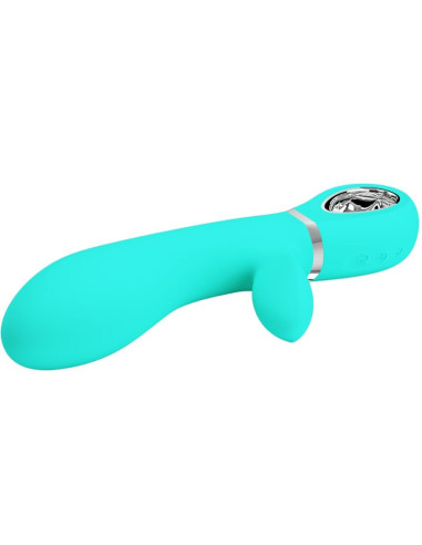 PRETTY LOVE - THOMAS DAUGIAFUNKCINIS G-SPOT VIBRATORIUS ŽALIAS AQUA ŽALIAS
