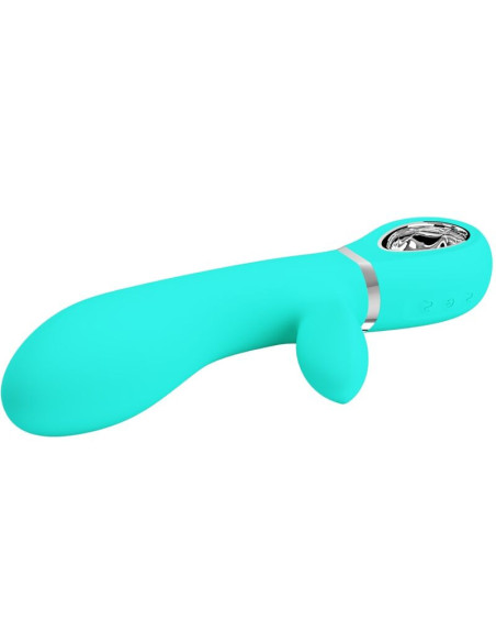 PRETTY LOVE - THOMAS DAUGIAFUNKCINIS G-SPOT VIBRATORIUS ŽALIAS AQUA ŽALIAS