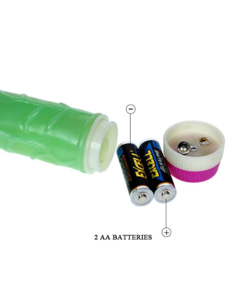 BAILE - WAVES OF PLEASURE VIBRATOR 23 CM GREEN