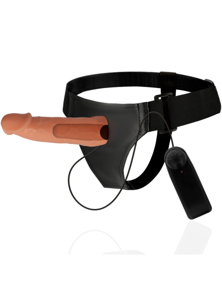 HARNESS ATTRACTION - WILLIAN HOLLOW RNES WITH VIBRATOR 17 CM -O- 4.5 CM