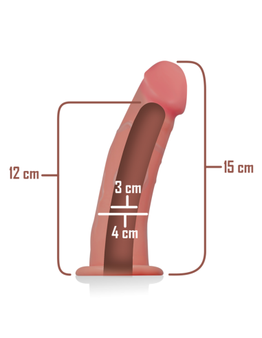INTENSE - HOLLOW HARNESS WITH DILDO 16 X 3 CM