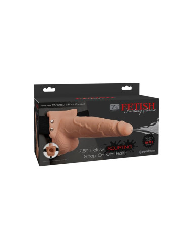 FETISH FANTASY SERIES - REGULIUOJAMI DIRŽAI, REALYBIŠKAS PENIS SU KIETUMIAIS, 19 CM
