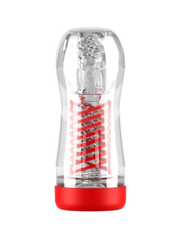PDX ELITE - STROKER VAIZDO VAMZDIS 2 SPIRALINIS SUSPAUDIMAS SKAIDRUS