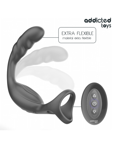 ADDICTED TOYS - DUAL PROSTATIC COCK RING NUOTOLINIO VALDYMO PULTAS