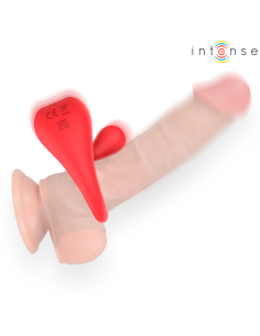 INTENSE - RUSSELL VIBRATING PENIS RING WITH CLITORIS STIMULATION RED 2
