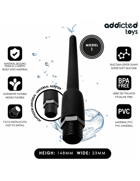 ADDICTED TOYS - ANALINIS VALIKLIS SU UNIVERSALIU ADAPTERIU, MODELIS 1