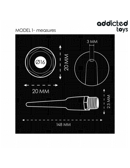 ADDICTED TOYS - ANALINIS VALIKLIS SU UNIVERSALIU ADAPTERIU, MODELIS 1