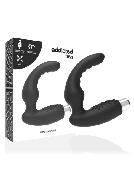ADDICTED TOYS - PROSTATIC VIBRATOR RECHARGEABLE MODEL 2 - BLACK