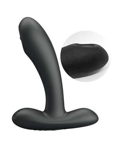 PRETTY LOVE – „Remington“ analinis ir vaginalinis vibruojantis masažuoklis, juodas
