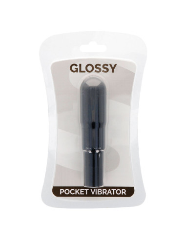 GLOSSY - POCKET VIBRATOR BLACK