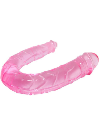 BAILE - Dvigubas dildo su rožiniu efektu