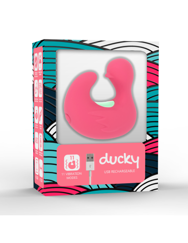 HAPPY LOKY - DUCKYMANIA ĮKRAUNAMASIS SILIKONINIS PIRŠTO STIMULIATORIUS