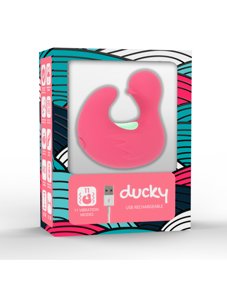 HAPPY LOKY - DUCKYMANIA ĮKRAUNAMASIS SILIKONINIS PIRŠTO STIMULIATORIUS