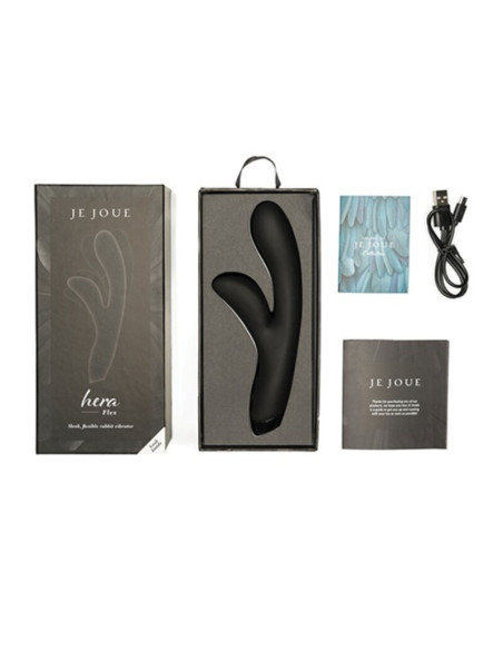 JE JOUE - VIBRATORIUS HERA FLEX RABBIT - JUODAS