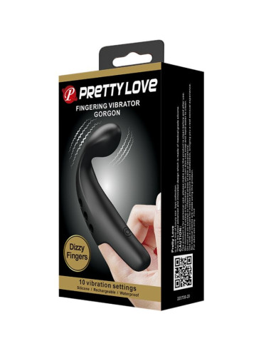 PRETTY LOVE - BLACK GORGON VIBRATOR THIMBLE