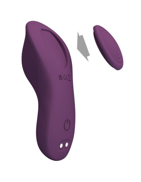PRETTY LOVE - MANE LAY ON CLITORIS MASSAGER 10 VIBRATIONS REMOTE CONTROL PURPLE