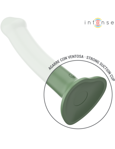 INTENSE - BECCA VIBRATOR SU SIURBLIU 10 VIBRACIJŲ ŽALIA NUOTOLINIO VALDYMO PULTAS