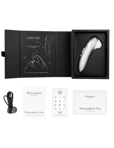 WOMANIZER - PRO VIBRANT CLITORAL STIMULATOR SILVER GREY