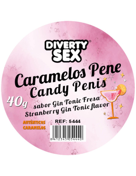 DIABLO PICANTE - 20 GIN and TONIC FLAVORED PENIS CANDIES
