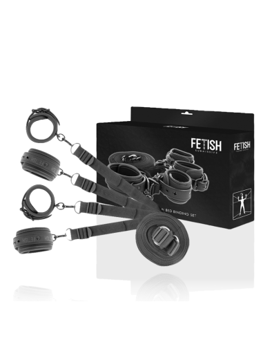 FETISH SUBMISSIVE - ANTRANKIŲ IR KAKLAIŠČIŲ RINKINYS SU NOPRENO PAMUŠALIU
