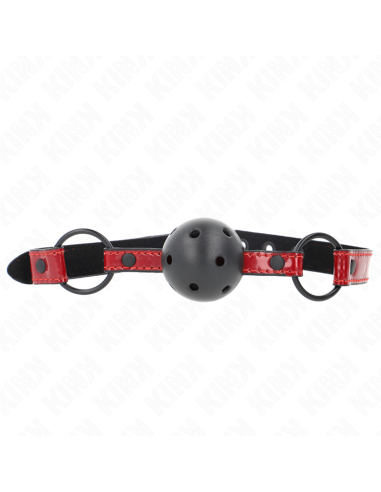 KINK - SHINY LEATHERETTE BALL 4.5 CM GAG 63.5 X 2 CM ADJUSTABLE 41 X 59 CM