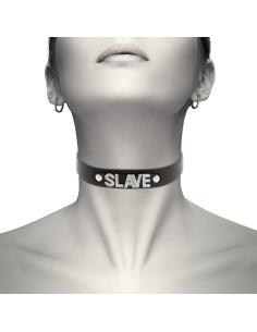 COQUETTE CHIC DESIRE - SLAVE VEGAN LEATHER CHOKER 2