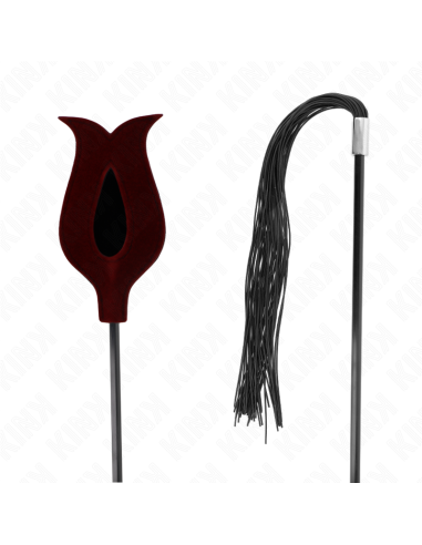 KINK - ROSE SHAPE SILICONE TASSEL WHIP 45 CM