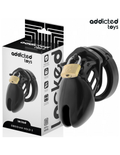 ADDICTED TOYS LOCKED - OBSIDIAN HOLD PENIS CAGE SIZE S
