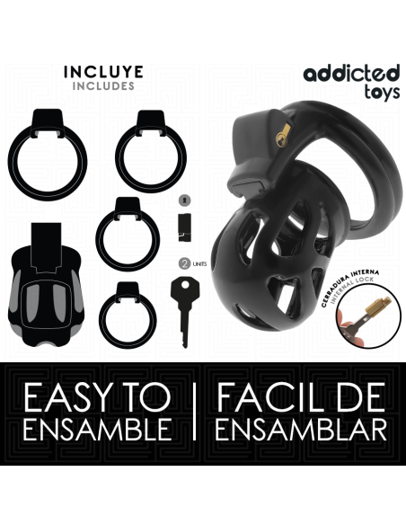 ADDICTED TOYS LOCKED - SILENT KEEP PENIS CAGE 7.5 CM