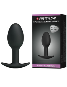 PRETTY LOVE - SILICONE ANAL PLUG 6.5 CM BLACK 2