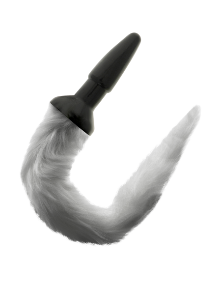 DARKNESS - SILICONE ANAL PLUG WITH GRAY TAIL