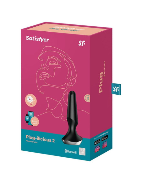 SATISFYER - ILICIOUS 2 KIETŲ VIBRATORIUS SU JUODUOMIS KIETŲJŲ KIŠTUKŲ