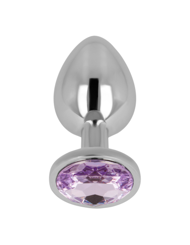 OHMAMA - ANAL PLUG WITH VIOLET CRYSTAL 8 CM