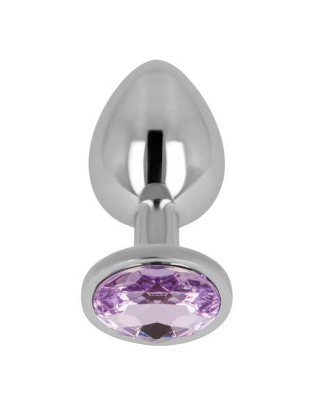 OHMAMA - ANAL PLUG WITH VIOLET CRYSTAL 8 CM
