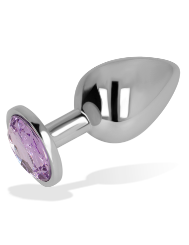 OHMAMA - ANAL PLUG WITH VIOLET CRYSTAL 8 CM