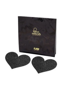 BIJOUX - INDISCRETS FLASH JUODOS ŠIRDELĖS FORMOS SPENELIŲ IŠPJAUSTYMAI 2
