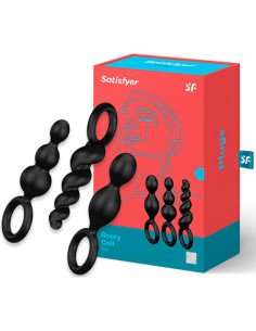 SATISFYER - ANAL PLUGS SET 3 PCS BLACK 2