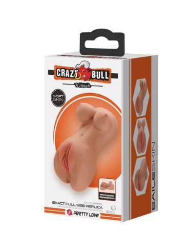 CRAZY BULL - HANNAH DOUBLE MASTURBATOR VAGINA and ANUS REALISTIC MULATTO