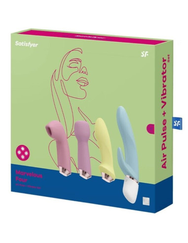 SATISFYER - MARVELOUS FOUR VIBRATOR and AIR PULSE SET