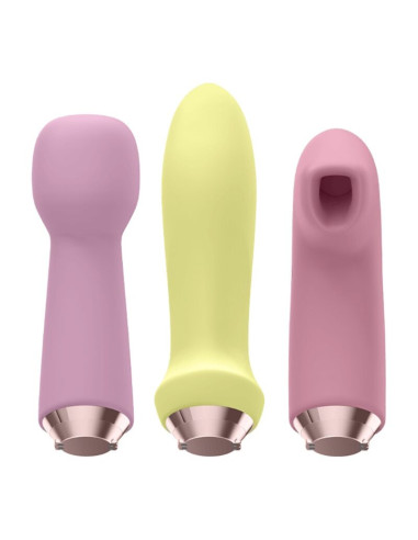 SATISFYER – NUOSTABUS KETURI VIBRUOTAI IR ORO IMPULSATORIAI
