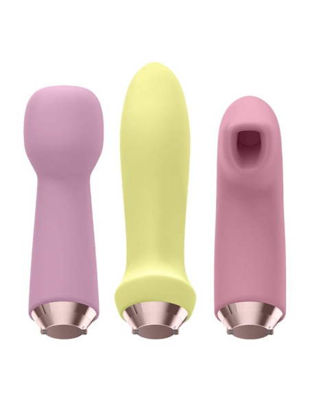 SATISFYER – NUOSTABUS KETURI VIBRUOTAI IR ORO IMPULSATORIAI