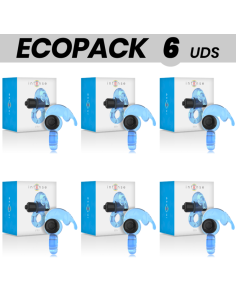 ECOPACK 6 VIENETAI - INTENSE FRY MĖLYNAS VIBRAVIRUOJANTIS ŽIEDAS