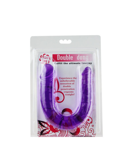 BAILE - DOUBLE DILDO IN LILAC FLEXIBLE JELLY