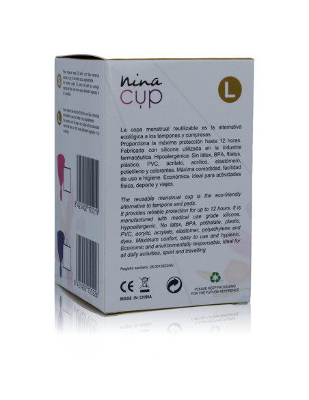 NINA KIKÍ - ROŽINIS MENSTRUACINĖ TAURELĖ - L DYDIS