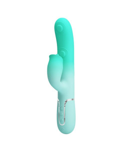 PRETTY LOVE - GIGI MULTIFUNCTION RABBIT VIBRATOR AQUA GREEN 2