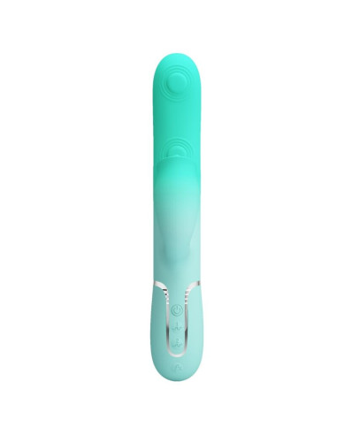 PRETTY LOVE - GIGI MULTIFUNCTION RABBIT VIBRATOR AQUA GREEN